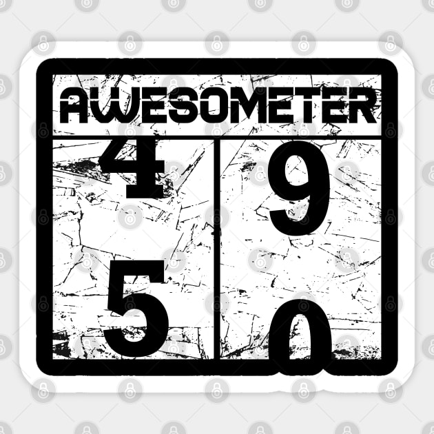 Awesometer 50th birthday Sticker by CandD